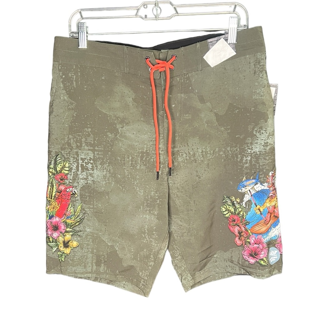 Psycho Tuna 31 green boardshorts